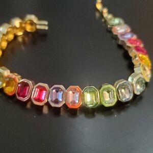 BaubleBar Vibrant Gemstone Bracelet with Gold Accents